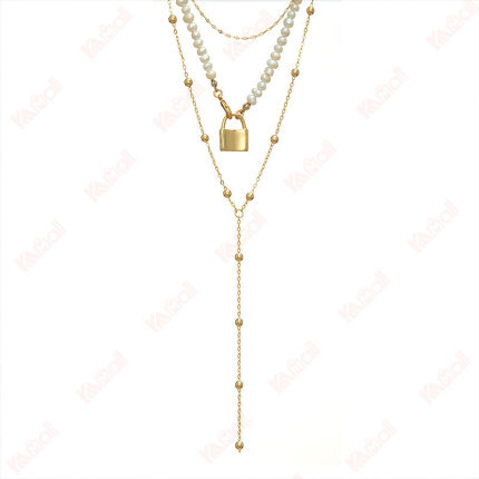 pendant necklace exotic style padlocks